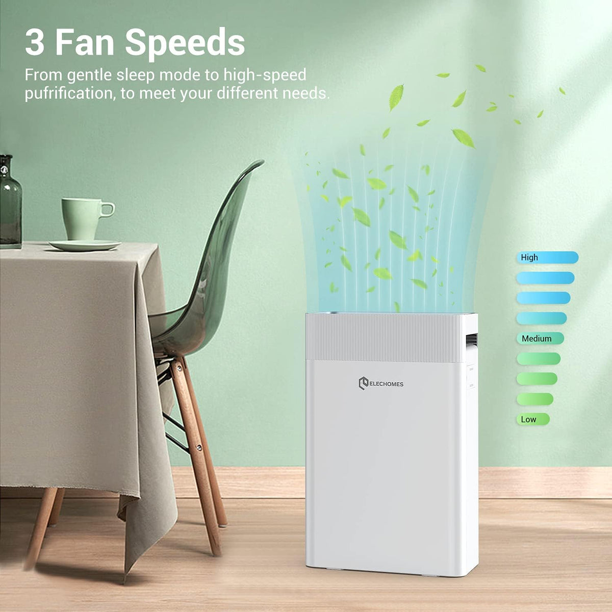True HEPA Air Purifier with Washable Filters for Large Room Y571646
