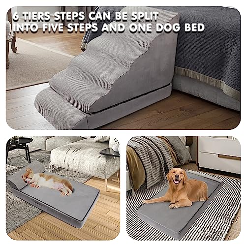 6 Step Non-Slip Pet Stairs for High Beds 30-36 inches W720420