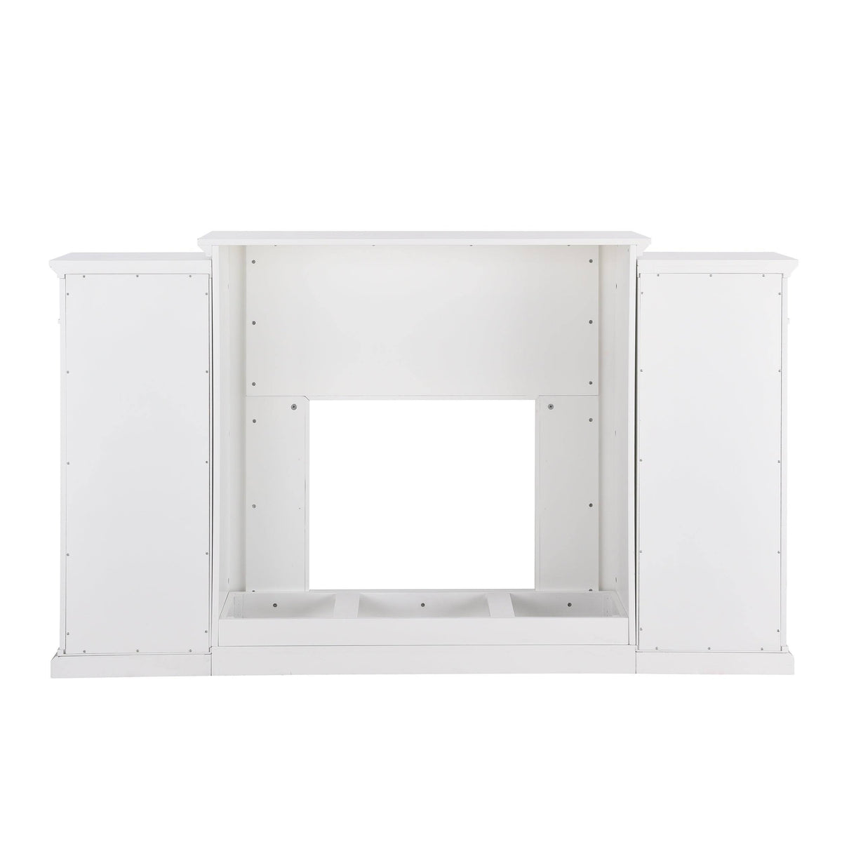 White Electric Fireplace Bookcase W3365