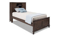 Brown Rustic Bookcase Bed I303496