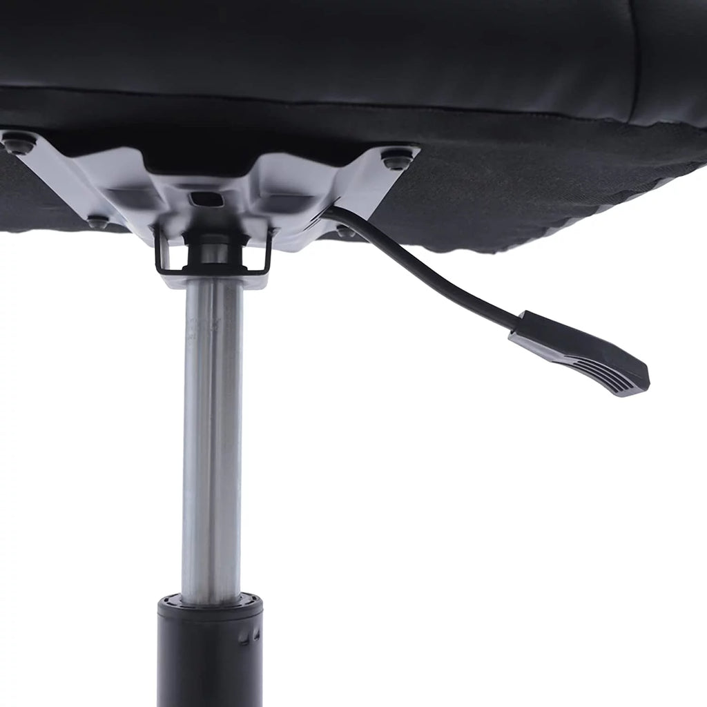 Height Adjustable Leather Foot Stool with Wheels Y820574