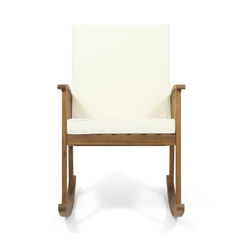 Brown Acacia Wood Rocking Chair Set of 2 A98580