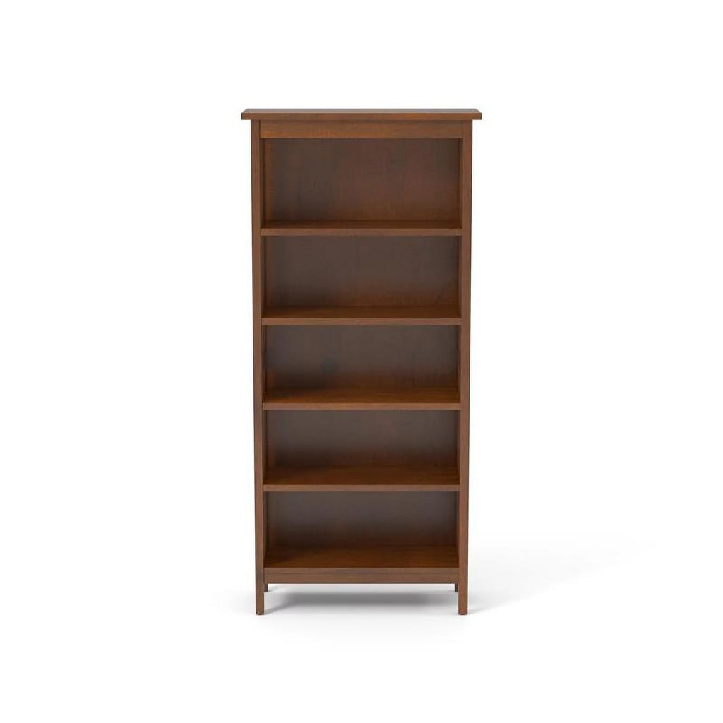 Antique Oak 5-Shelf Wood Bookcase D343957