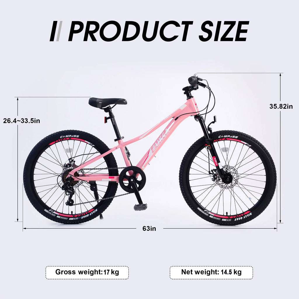 24 Inch 7 Speeds Aluminium Alloy Kids Mountain Bike W912938