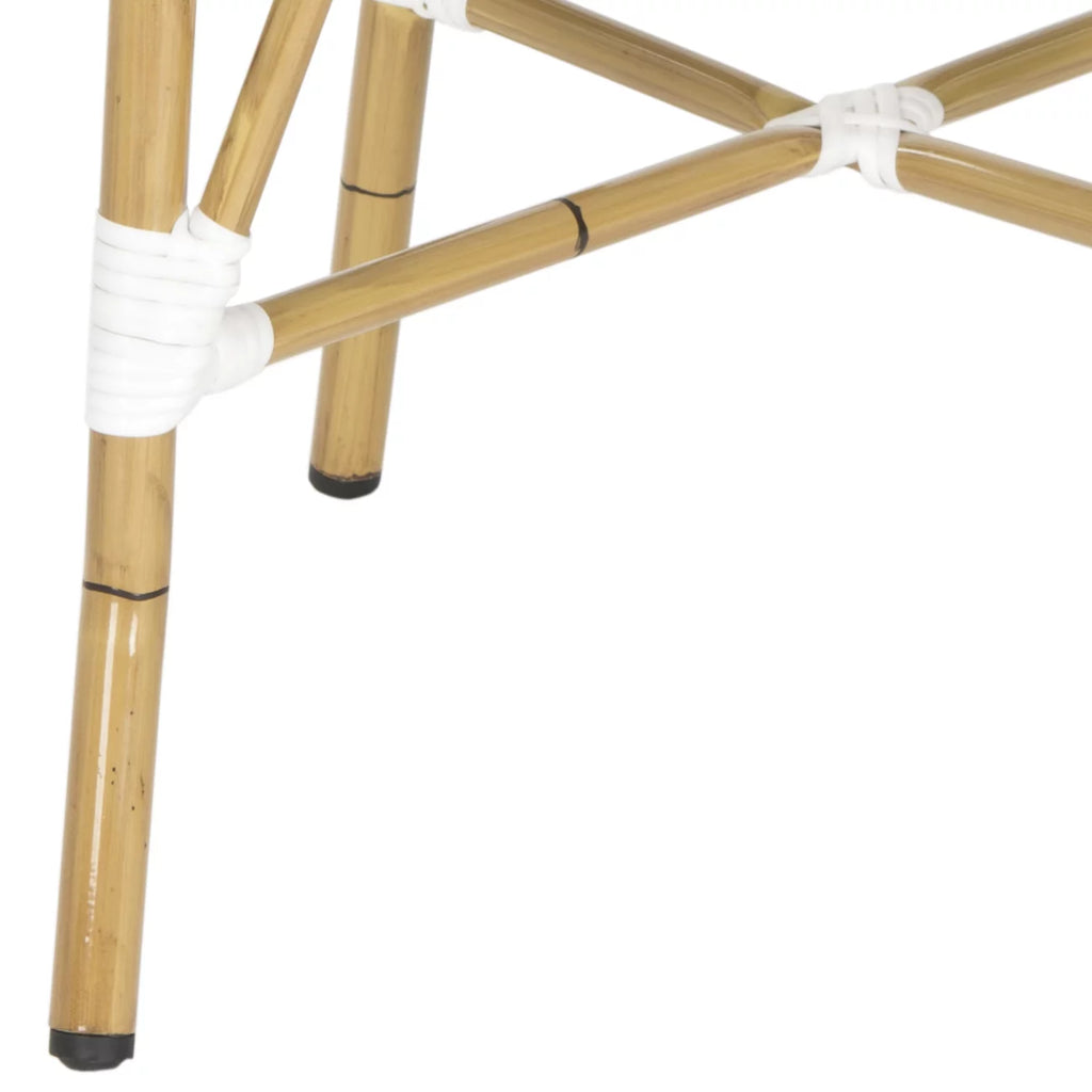 Blue White Set of 2 Outdoor Bistro Side Chair S192