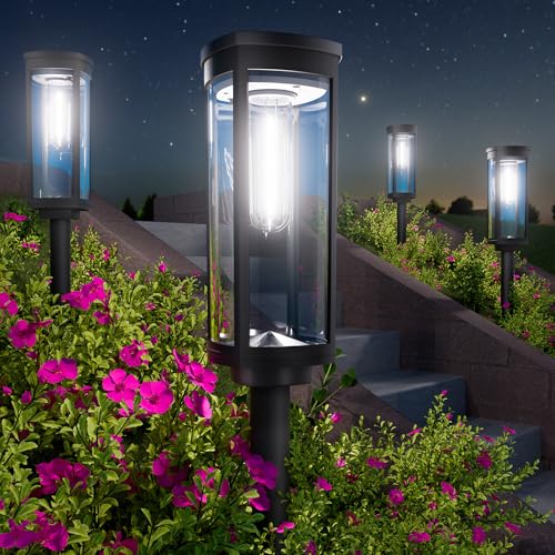 8 Pack Solar Powered Waterproof Outdoor Pathway Lights O923734