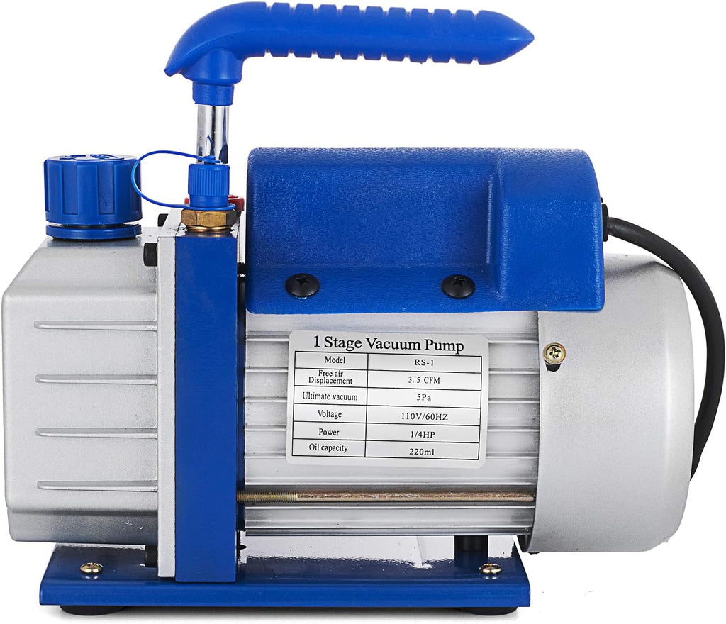 3.5 CFM Vacuum Pump Kit with R134a AC Manifold Gauge Set L2917