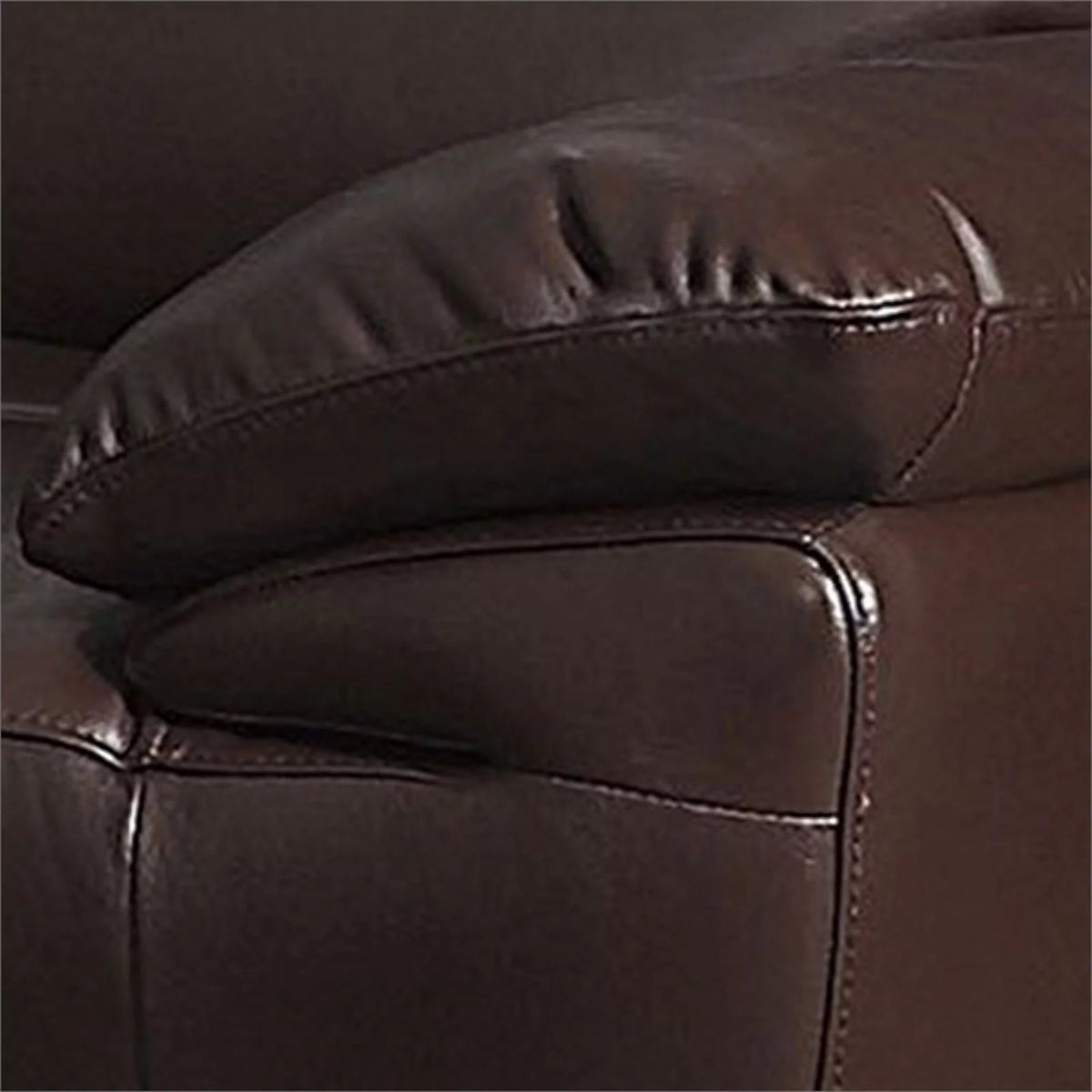 Dark Brown Leatherette Chair with Wooden Legs K8903