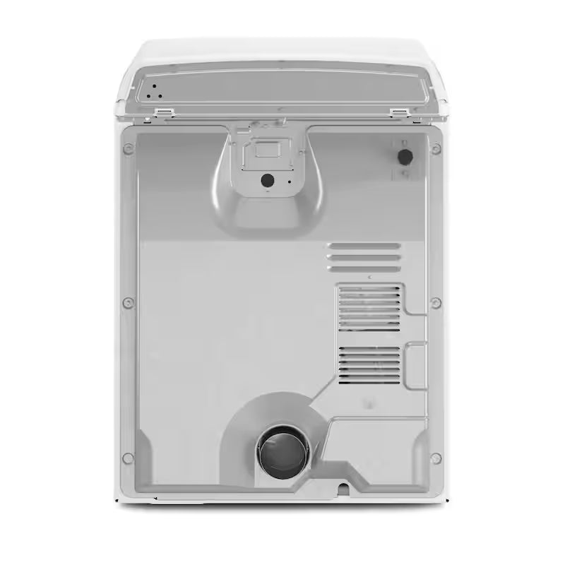 White 7 cu. ft. Electric Top Load Dryer with Steam L671