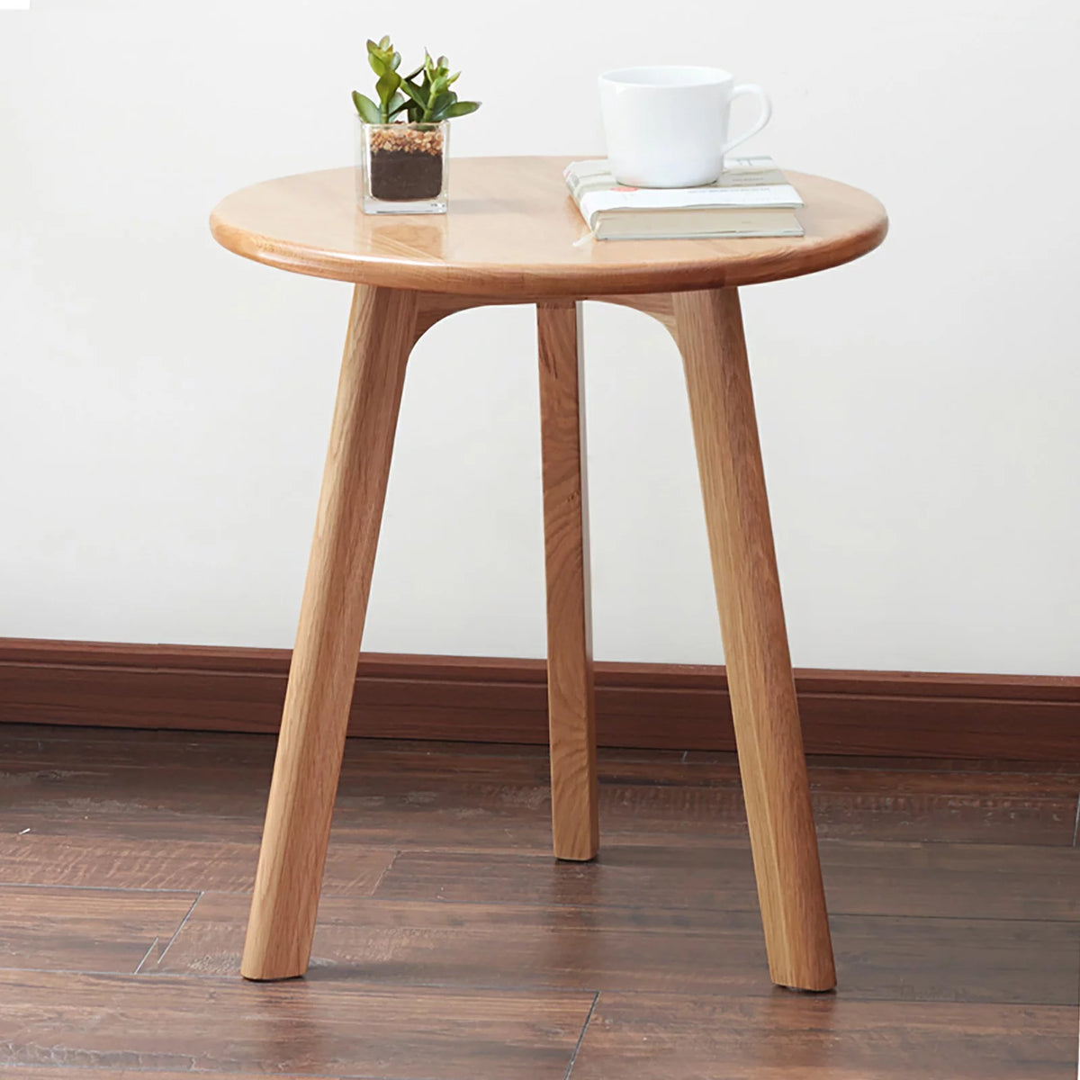 Round Solid Oak Coffee Table T1454