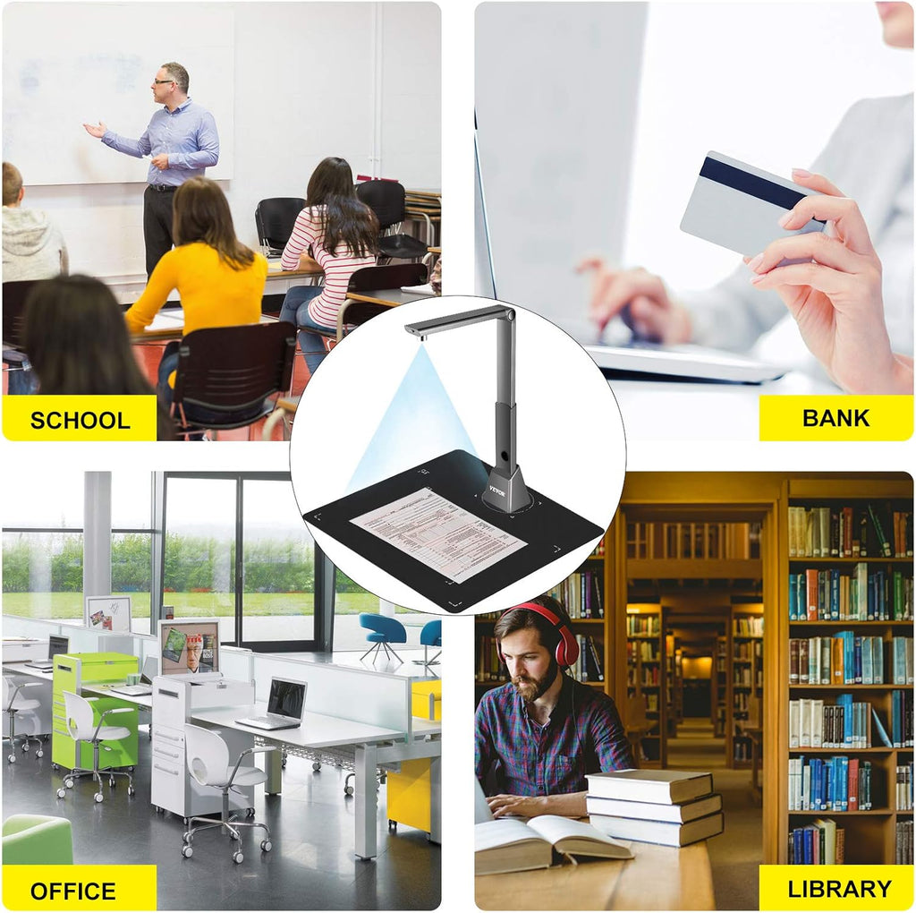 Document Scanner Camera with OCR Function, 10 Mega-Pixel Lens with LED Lights K4661