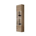 Oak Beige Wall Mounted Floating Bookcase Cabinet P373