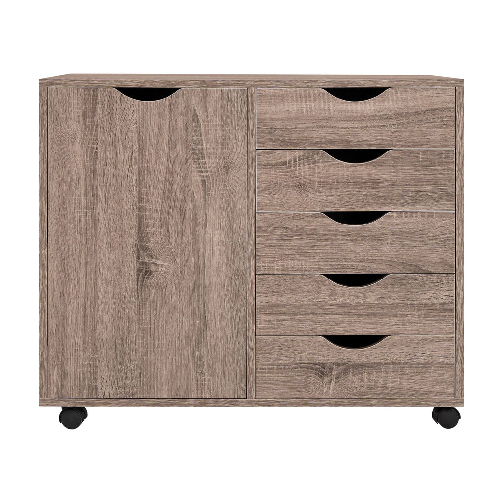 White Wooden Mobile File Cabinet T9720