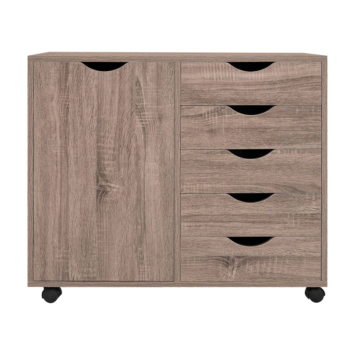 White Wooden Mobile File Cabinet T9720
