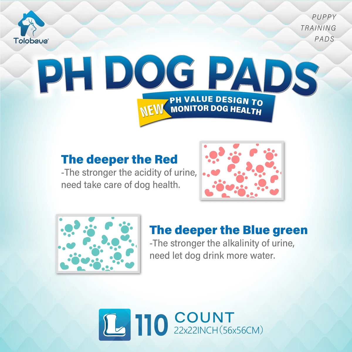 110 Count Disposable Dog Training Pads G7456