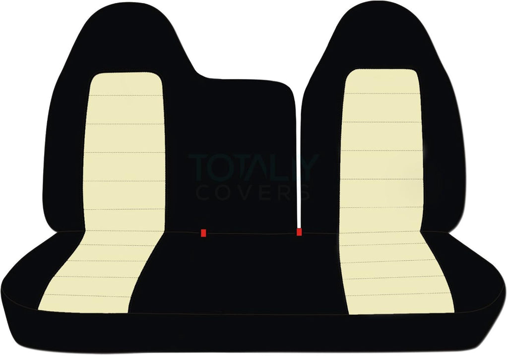 Black & Yellow Two-Tone Truck Seat Covers X895545