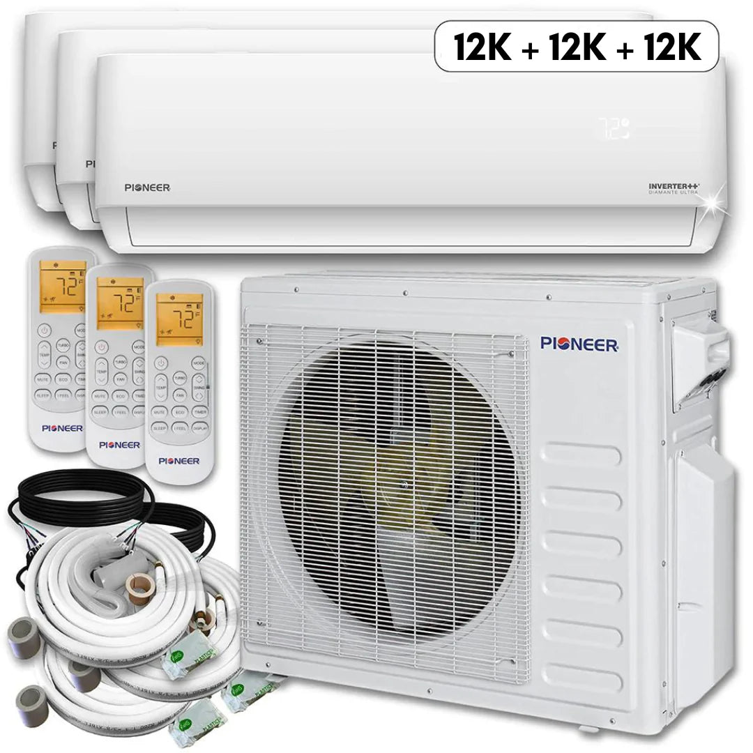 36,000 BTU 3 Zone Ductless Air Conditioner and Heat Pump V4325