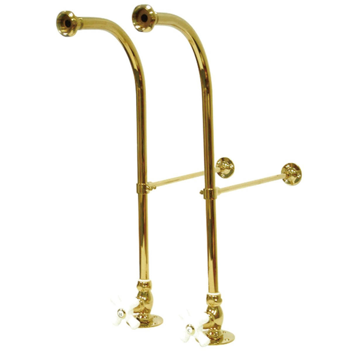 Vintage Polished Chrome Freestanding Water Supplies with Stop F6659