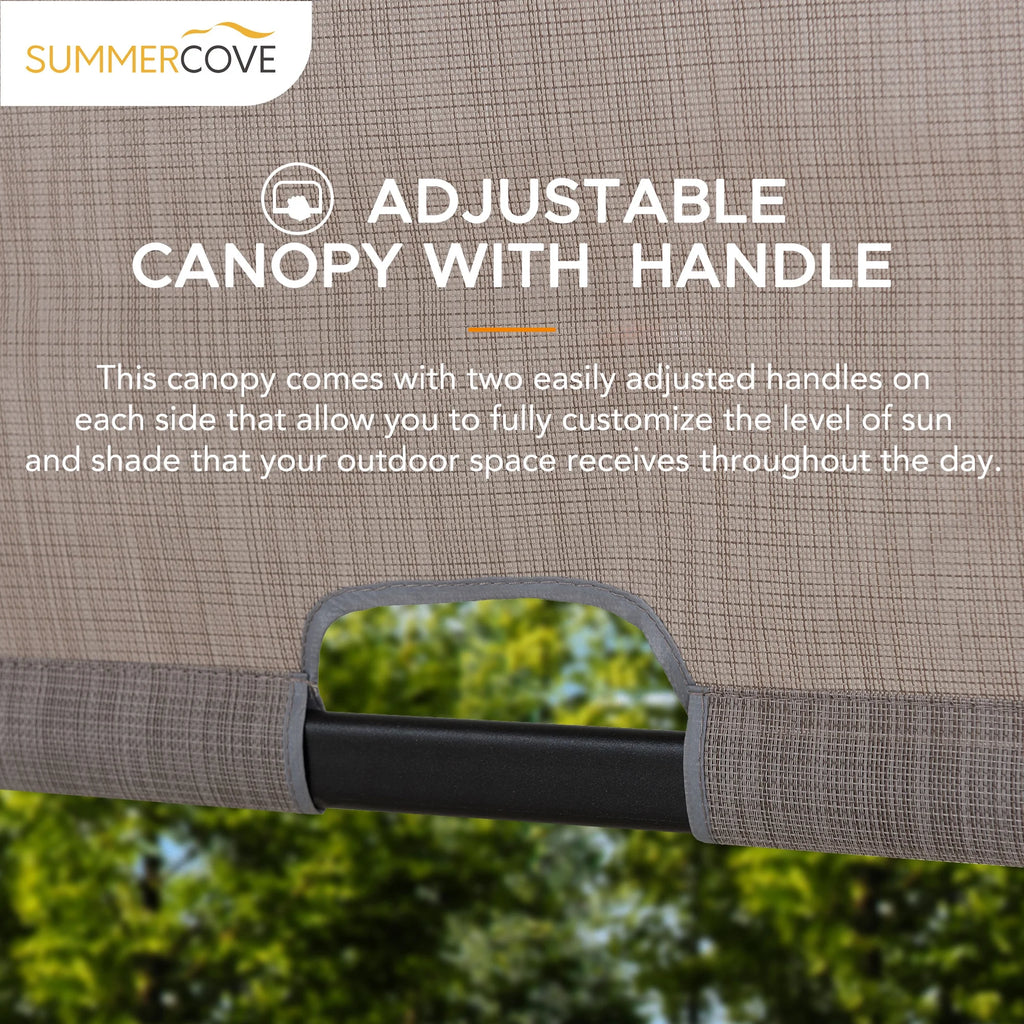 11 x 11 ft. Metal Pergola with Tan Adjustable Canopy N534105