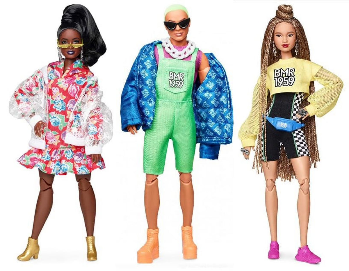 SET of 3 Poseable Retro Dolls R67114