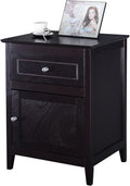 Espresso Wood End Table with Drawer W823337
