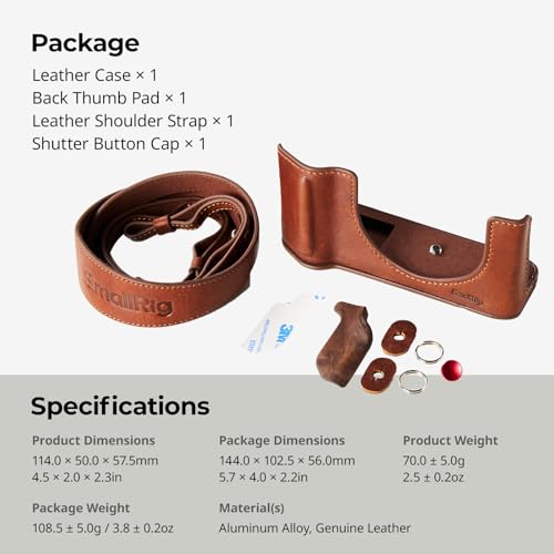 Black Leather Camera Case Kit with Shoulder Strap T177