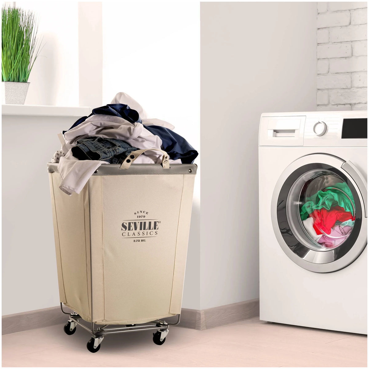 Heavy Duty Canvas Laundry Hamper E973699
