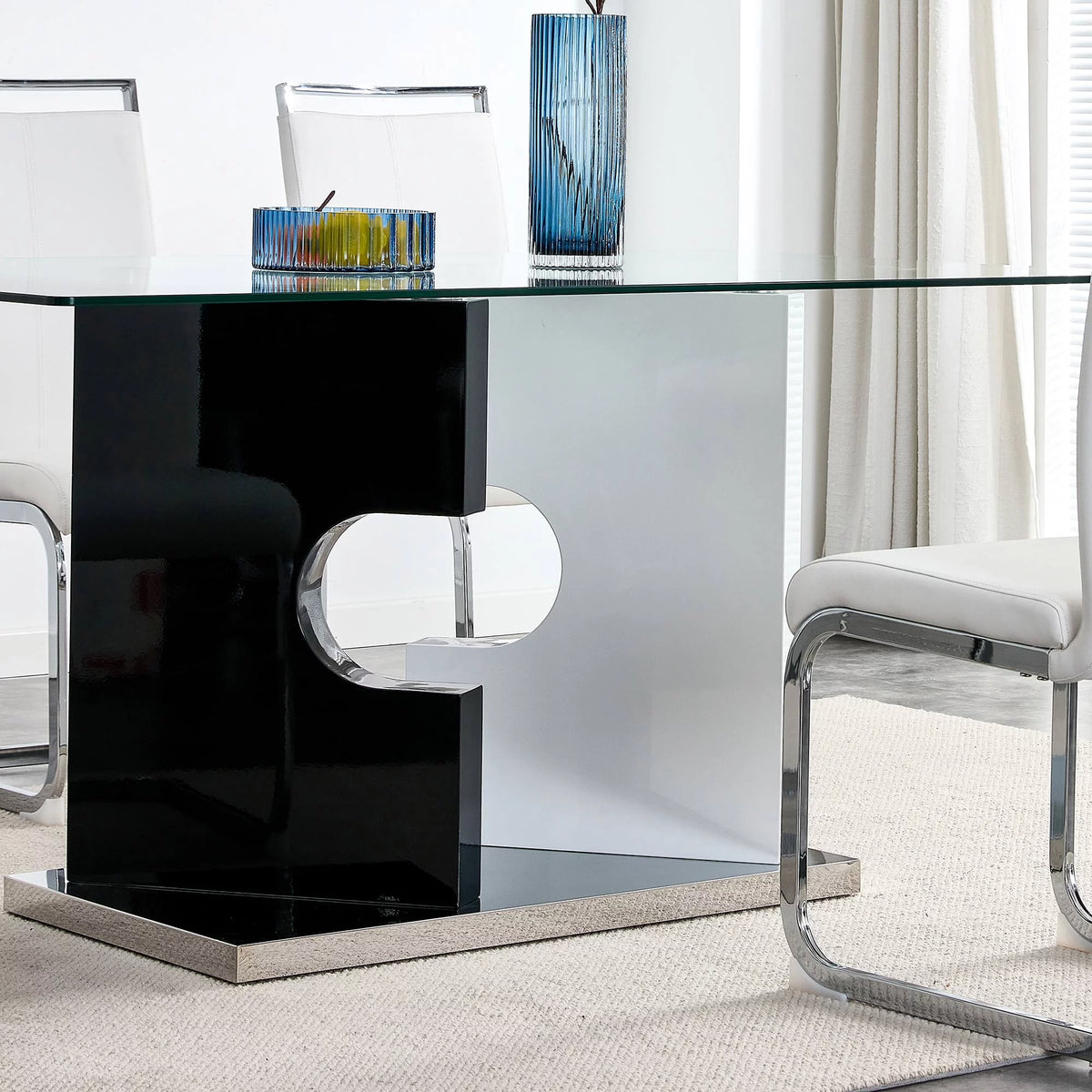 Glass Dining Table for 6 People V2732