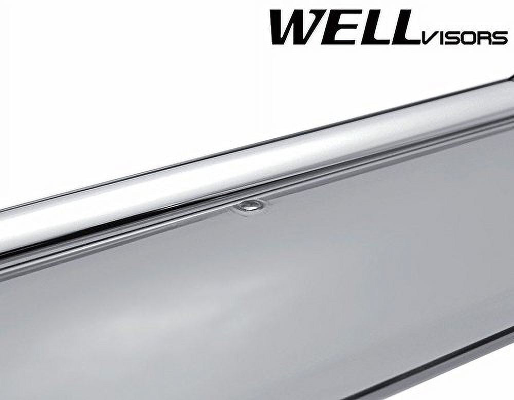Side Window Wind Deflector Visors with Chrome Trim C16490