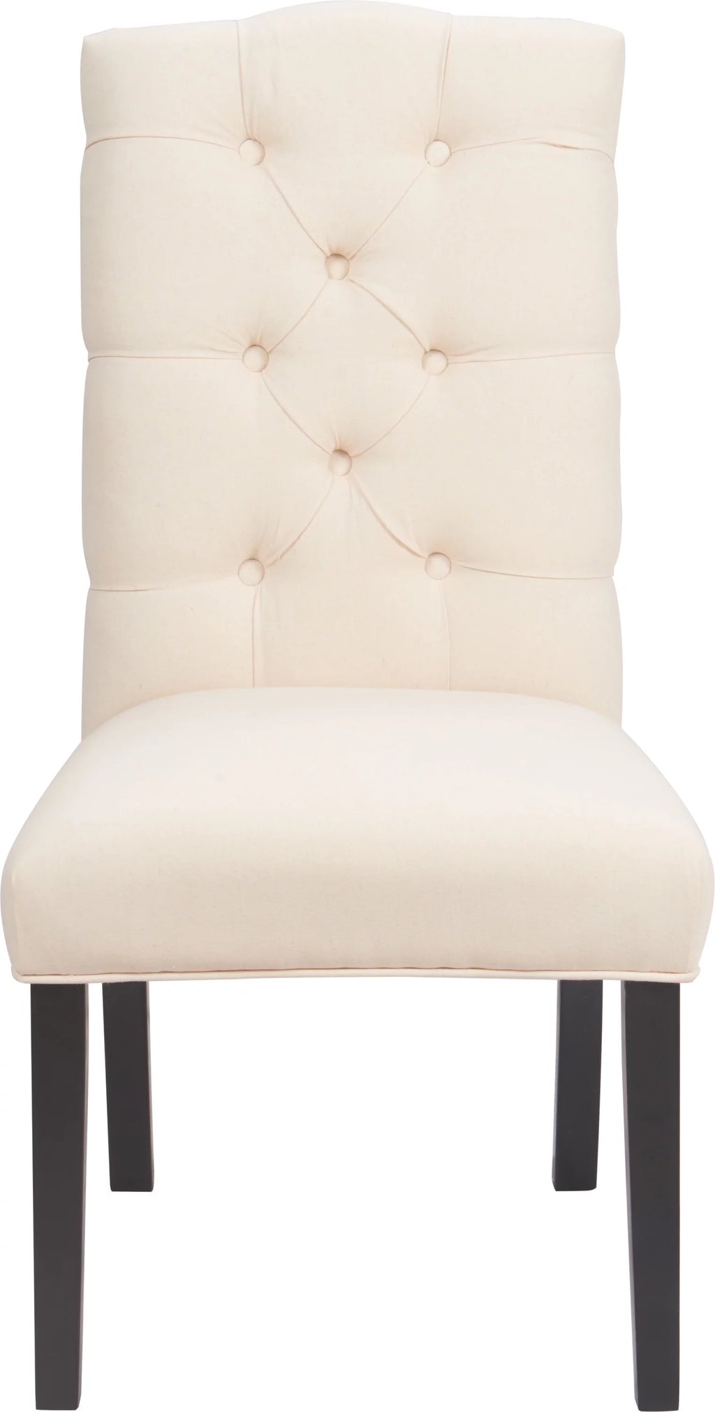 Beige Tufted Dining Chair Set of 2 E9992
