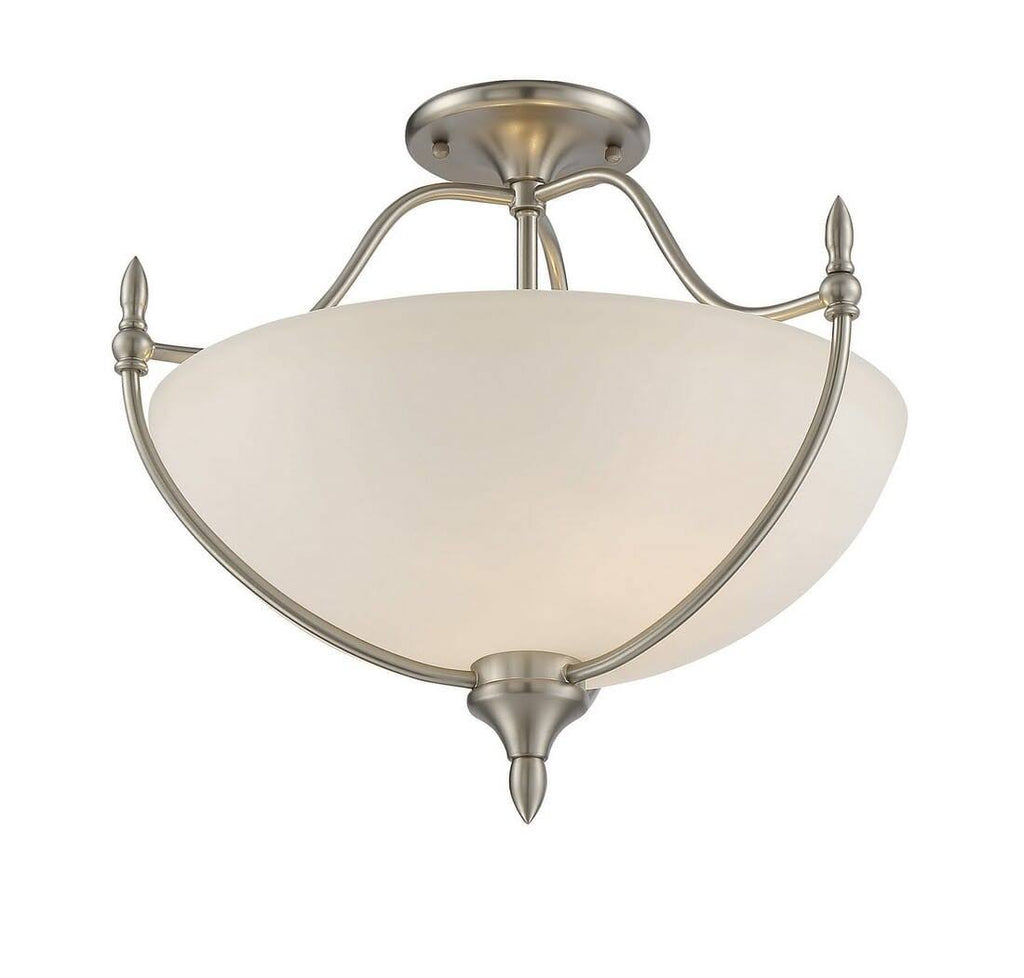 Satin Nickel 3 Light Semi-Flush N699249