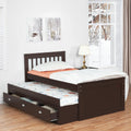 Twin Size Captain's Bed with Trundle and 3 Storage Drawers U169437