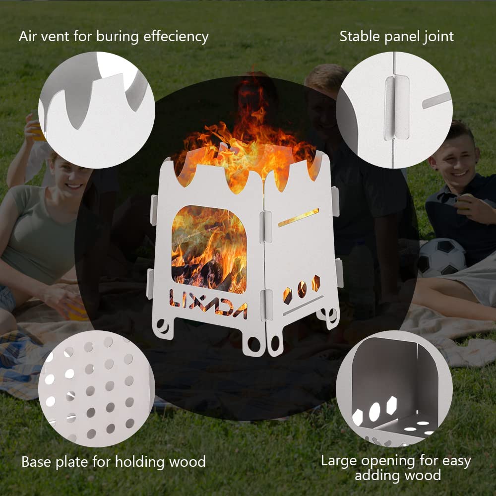 Stainless Steel Wood Burning Camping Stove I713