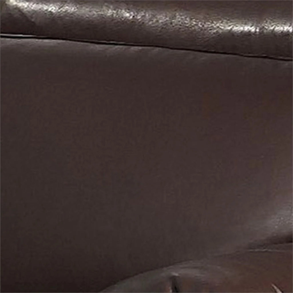 Dark Brown Leatherette Chair with Wooden Legs K8903