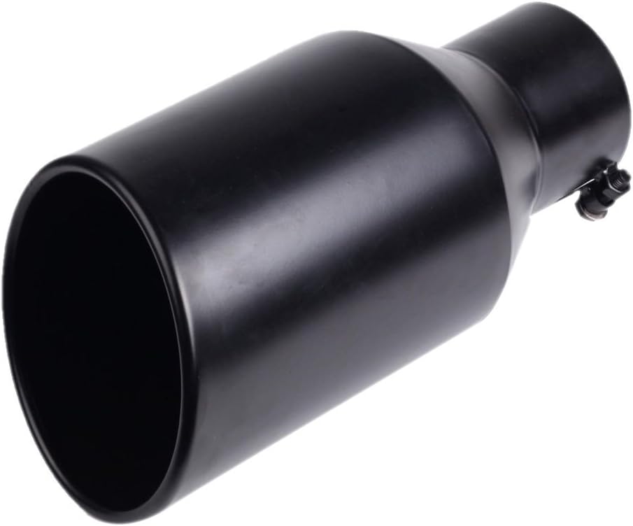 Black Stainless Steel Slant Cut Exhaust Tip Pack of 2 S318
