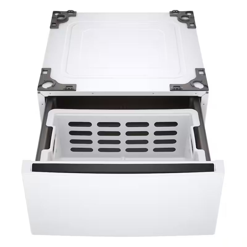 27 in. White Laundry Pedestal with Storage Drawer L836