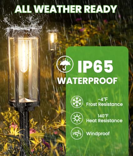 8 Pack Solar Powered Waterproof Outdoor Pathway Lights O923734
