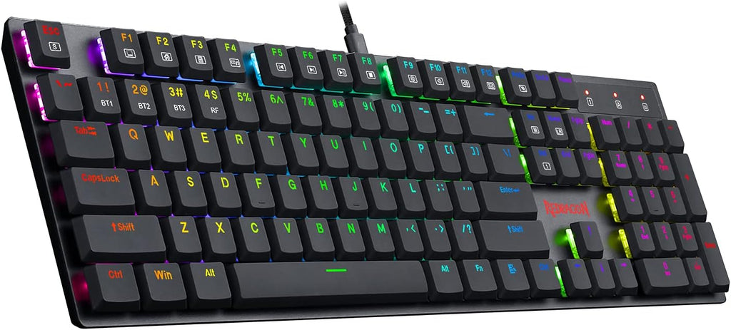 Wireless Bluetooth Mechanical Gaming Keyboard with RGB Backlit Blue Switches D919528