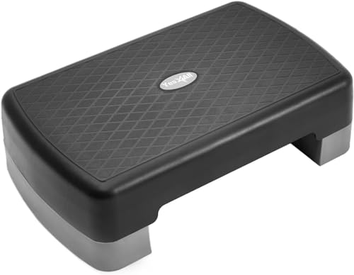 Adjustable Height Aerobic Exercise Step Platform with 2 Risers F88455