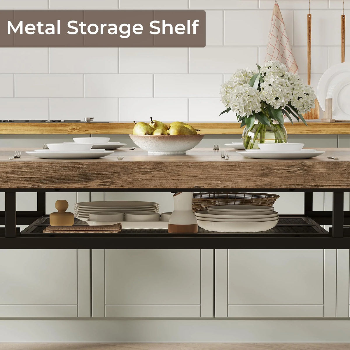 Chestnut Dining Table with 2 Drawers K2697