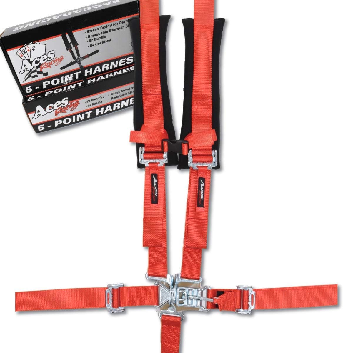 5 Point Harness with 2 Inch Padding, Silver, Pack of 2 U92603