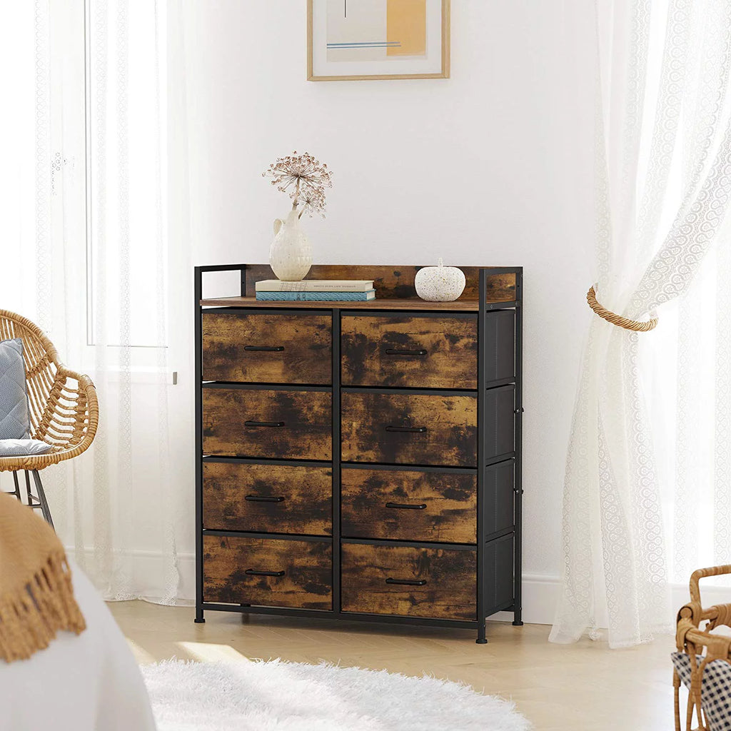 8 Fabric Storage Drawer Dresser with Metal Frame L58213