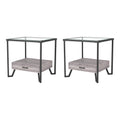 Grey 1-Shelf End Table - Set of 2 I524800