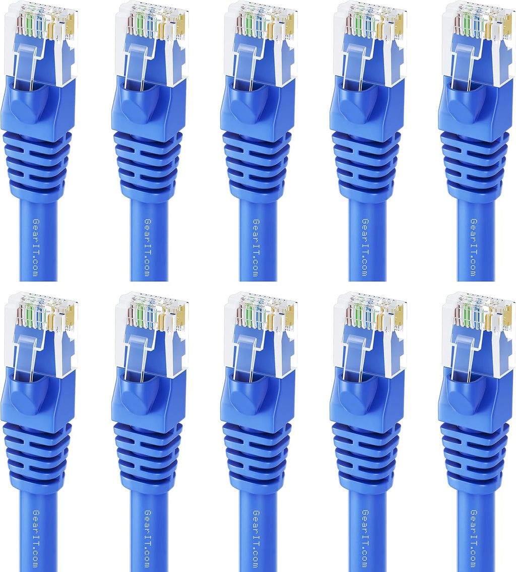 Blue Snagless RJ45 Ethernet Patch Cable 100-Pack 1 Foot F740120