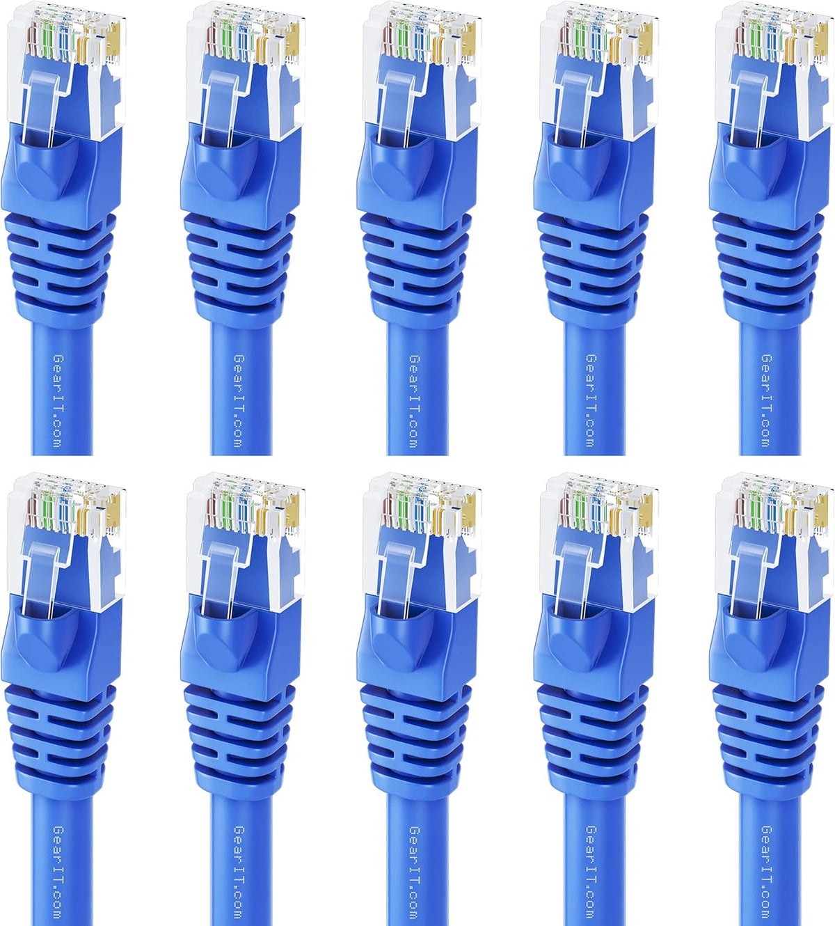 Blue Snagless RJ45 Ethernet Patch Cable 100-Pack 1 Foot F740120