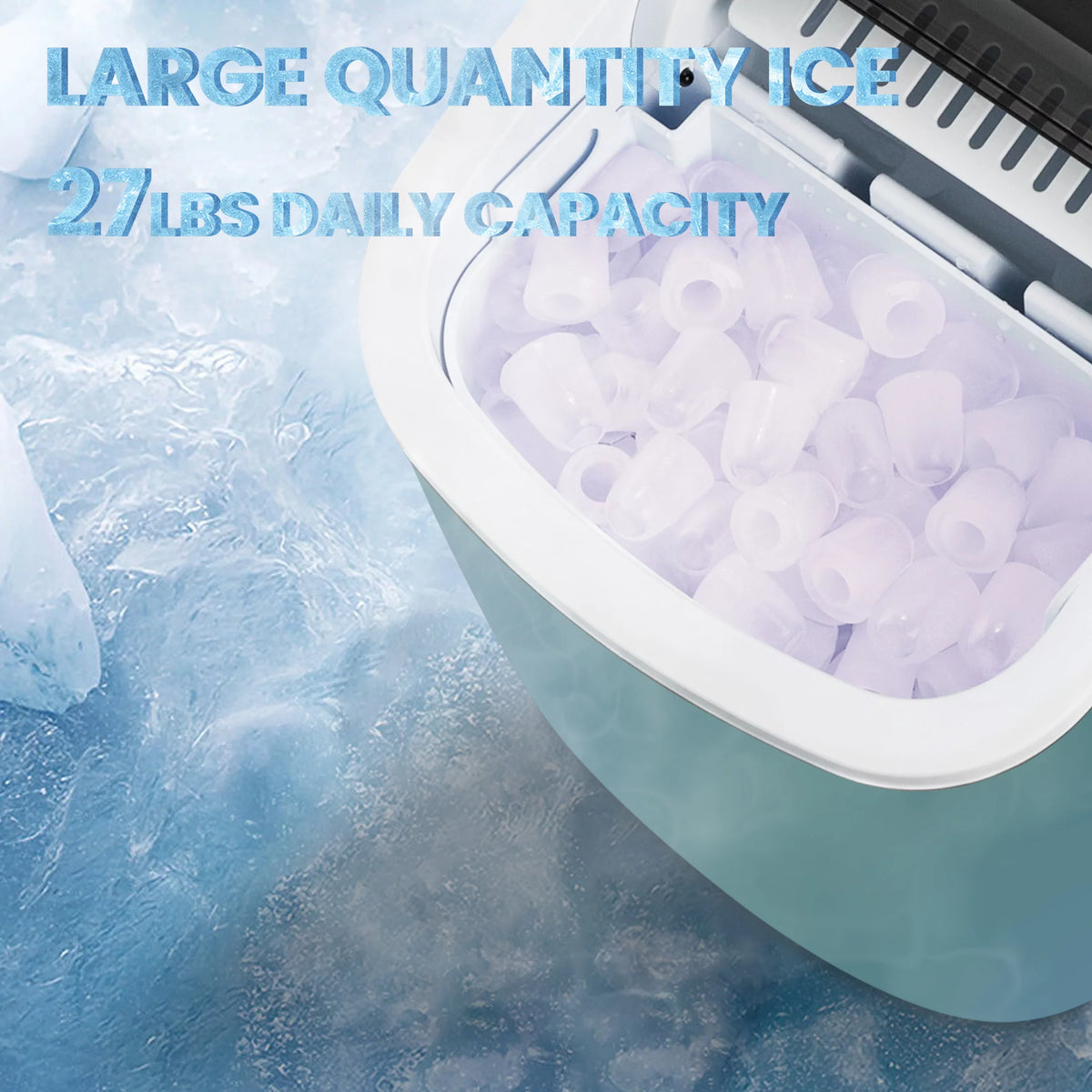 Portable Countertop Ice Maker 26lbs/24H Green M734990
