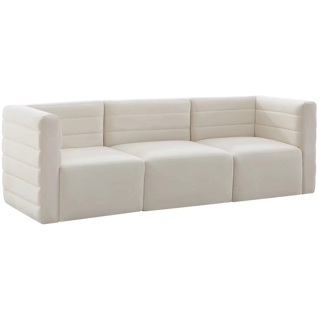 Cream Velvet Modular Sofa D98890