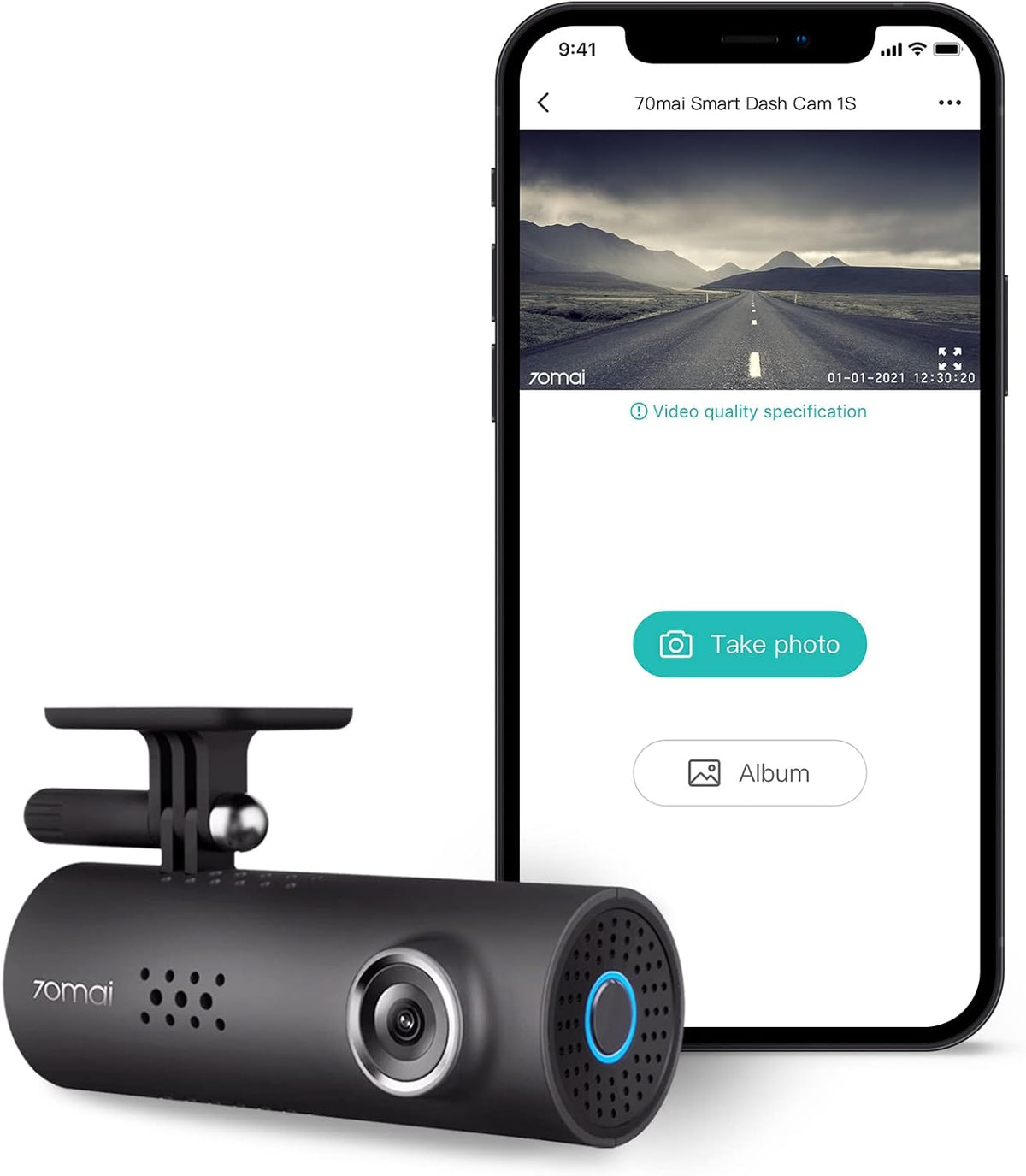 1296P QHD Built in WiFi Dash Camera with Night Vision, Pack of 2 Y526887