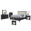 Cappuccino Wood 6 Piece Eastern King Bedroom Set G6116