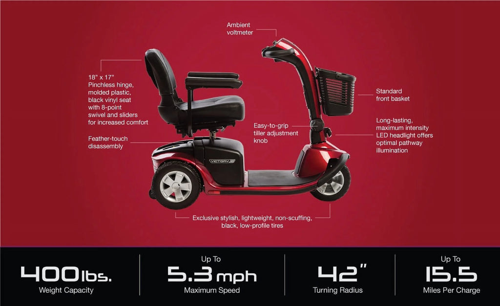 3-Wheel Heavy Duty Mobility Scooter W136563